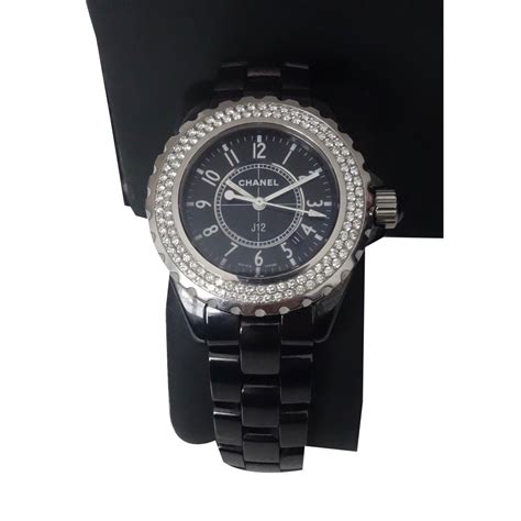 montre chanel ceramique noire femme|Chanel montres.